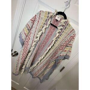 Cabi Love Carol boho cardigan sweater wrap poncho Small